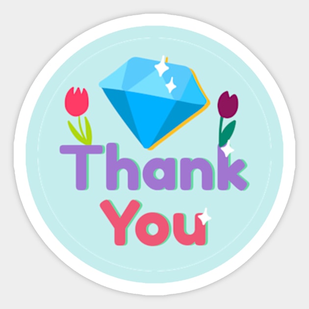 Thank You Diamond Sticker by Shop Ovov